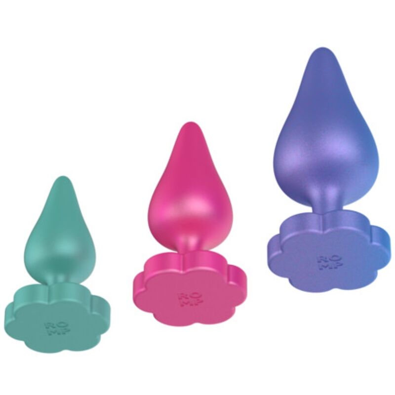 ROMP - KIT DE TREINAMENTO ANAL LUSTER P/M/G COM BASE EM FORMATO DE FLOR