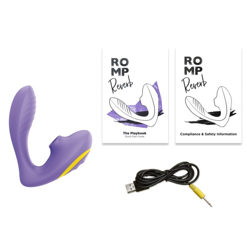 ROMP - REVERB ESTIMULADOR DE PONTO G E DISPOSITIVO DE SUCÇÃO CLITORIAL REVERB ROXO