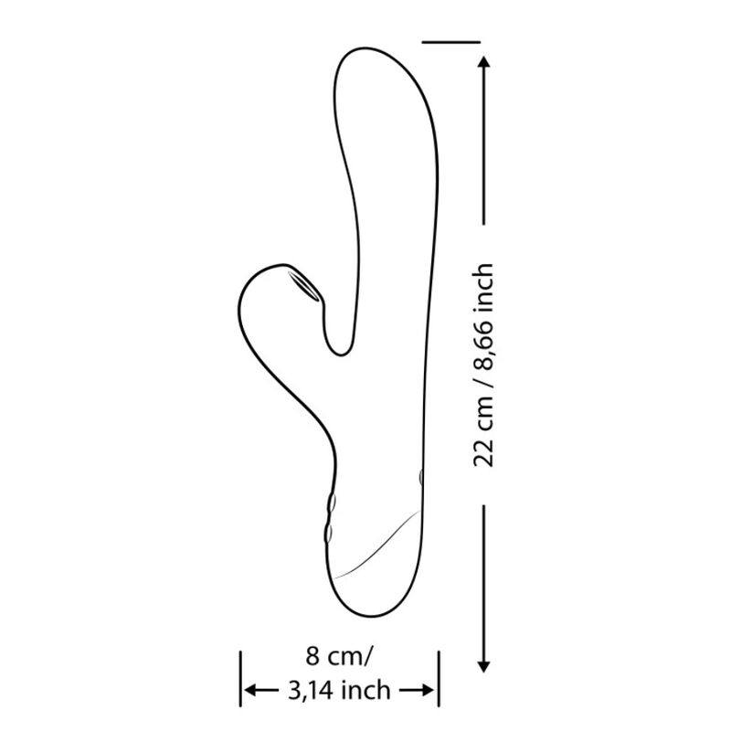 ROMP - PULSE RABBIT VIBRADOR DUPLO PARA PONTO G AZUL ELÉTRICO