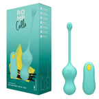 ROMP - CELLO OVO VIBRATÓRIO MULTIFUNCIONAL TURQUESA COM CONTROLE REMOTO