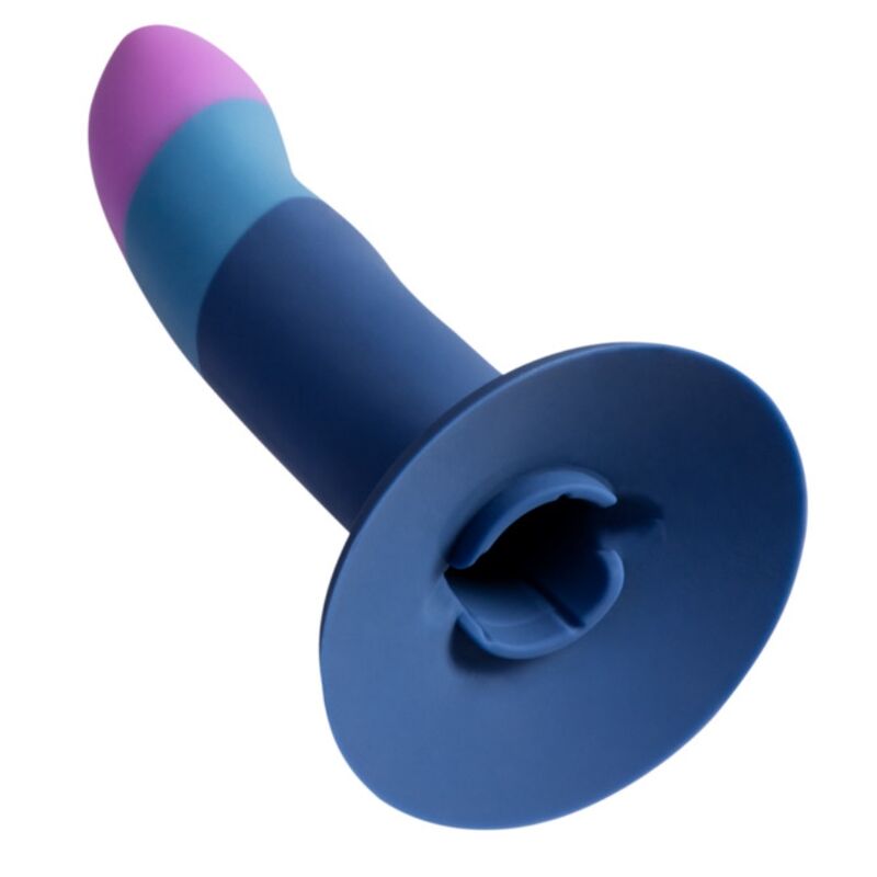 ROMP - PICCOLO DILDO DE SILICONE COM VENTOSA TRICOLORIDA 14 CM