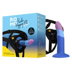 ROMP - PICCOLO DILDO DE SILICONE COM VENTOSA TRICOLORIDA 14 CM