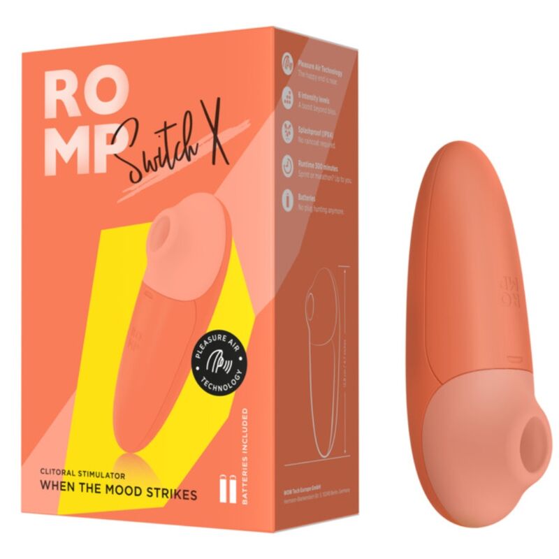ROMP - SWITCH X ESTIMULADOR CLITORIAL 6 NÍVEIS LARANJA
