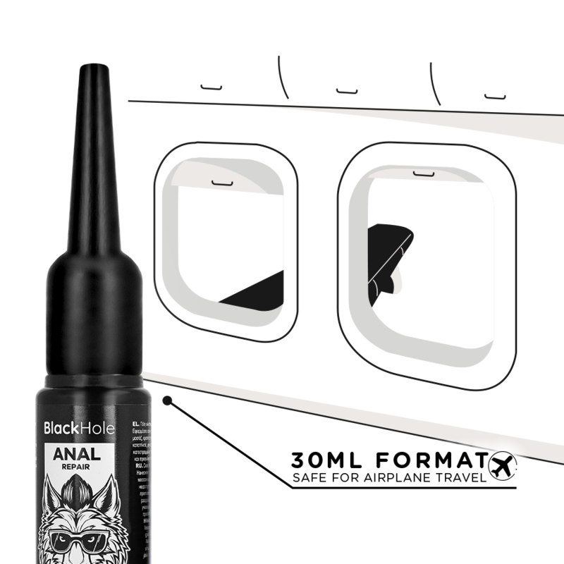 BLACK HOLE - APLICADOR DE LUBRIFICANTE ANAL TAMANHO P 30 ML