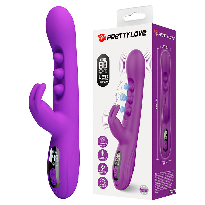 PRETTY LOVE - VIBRADOR SABIEN RABBIT COM ESTIMULAÇÃO POR TOQUE E LED ROXO