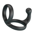 CRAZY BULL - ANEL DUPLO FLORIAN PARA PÊNIS E TESTÍCULOS PRETO