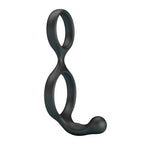 CRAZY BULL - ANEL DUPLO FLORIAN PARA PÊNIS E TESTÍCULOS PRETO
