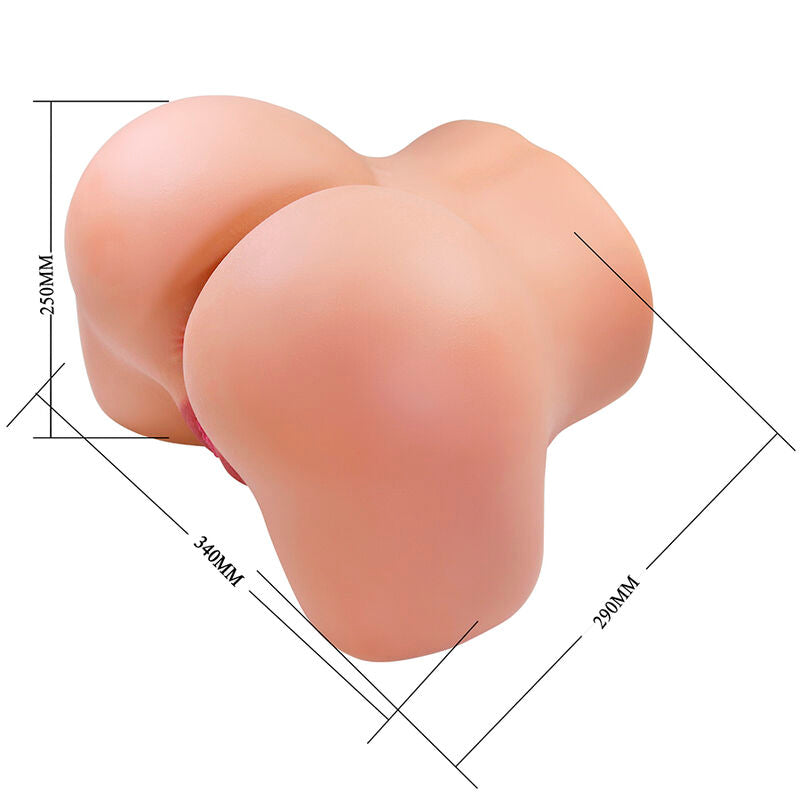 CRAZY BULL - JULIA XXL MASTURBADOR VIBRATÓRIO DUPLO VAGINAL E ANAL FLESH