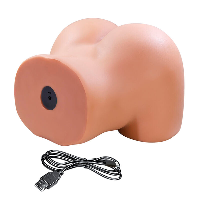 CRAZY BULL - JULIA XXL MASTURBADOR VIBRATÓRIO DUPLO VAGINAL E ANAL FLESH