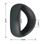 CRAZY BULL - ANEL PENIANO ERGONÔMICO DE SILICONE VALEN PRETO