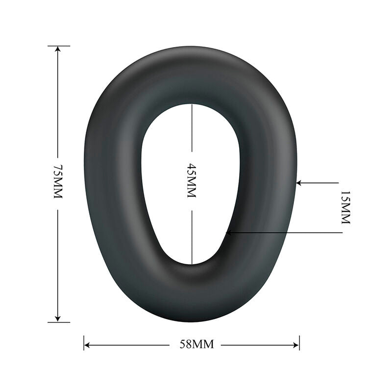 CRAZY BULL - ANEL PENIANO DE SILICONE SUPER MACIO VESPER PRETO