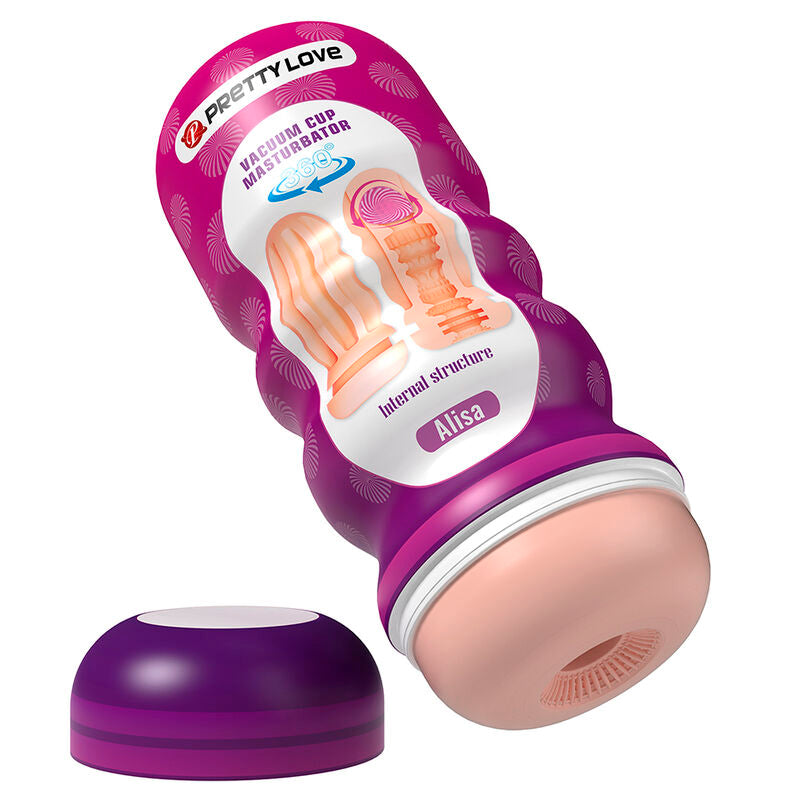PRETTY LOVE - MASTURBADOR VAGINAL COM VENTOSA E TEXTURAS INTERNAS