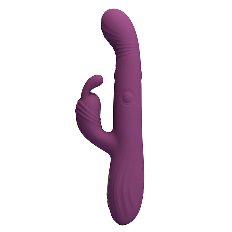 PRETTY LOVE - DEE VIBRADOR MULTIFUNCIONAL COELHO OSCILAÇÃO E PERCUSSÃO ROXO