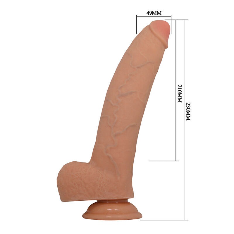 PRETTY LOVE - FABIAN DILDO FLEXÍVEL COM VENTOSA EM FORMATO DE CARNE
