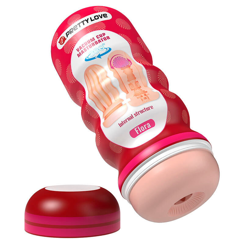PRETTY LOVE - MASTURBADOR VAGINAL FLORA COM VENTOSA E TEXTURAS INTERNAS