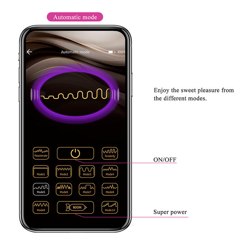 PRETTY LOVE - MASSAGEADOR HAZELYNN COM 12 FUNÇÕES E CONTROLE POR APLICATIVO (ROSA)