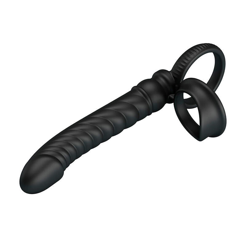 PRETTY LOVE - VIBRADOR ANAL MERRITT COM ANEL E VIBRAÇÃO PRETO