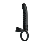 PRETTY LOVE - VIBRADOR ANAL MERRITT COM ANEL E VIBRAÇÃO PRETO
