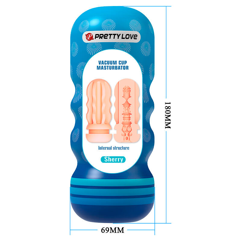 PRETTY LOVE - SHERRY, MASTURBADOR VAGINAL COM VENTOSA E TEXTURAS INTERNAS