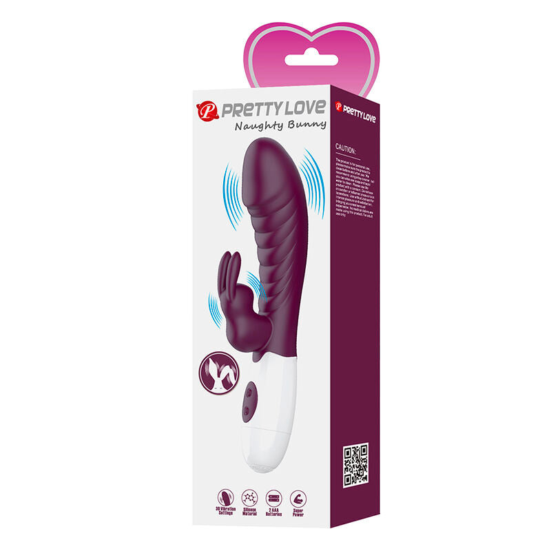 PRETTY LOVE - VIBRADOR COELHO NAUGHTY BUNNY COM 30 FUNÇÕES - ROXO