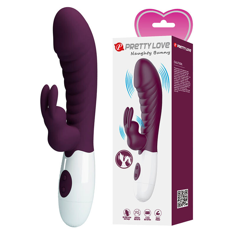 PRETTY LOVE - VIBRADOR COELHO NAUGHTY BUNNY COM 30 FUNÇÕES - ROXO