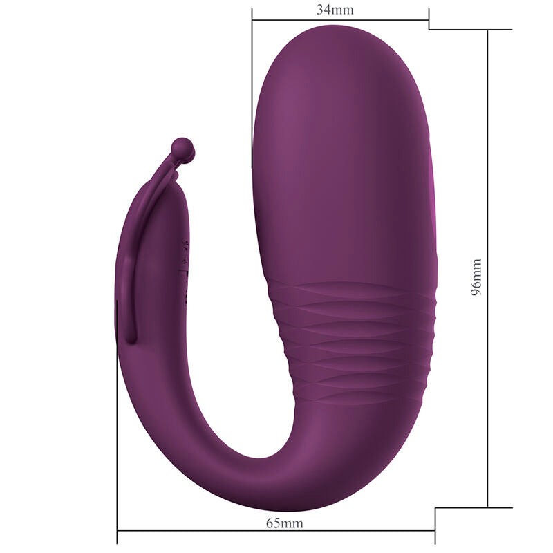PRETTY LOVE - VIBRADOR DE OVO COM ACIONAMENTO POR APLICATIVO KLAY ROXO