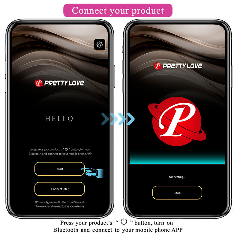 PRETTY LOVE - VIBRADOR DE OVO COM ACIONAMENTO POR APLICATIVO KLAY ROXO