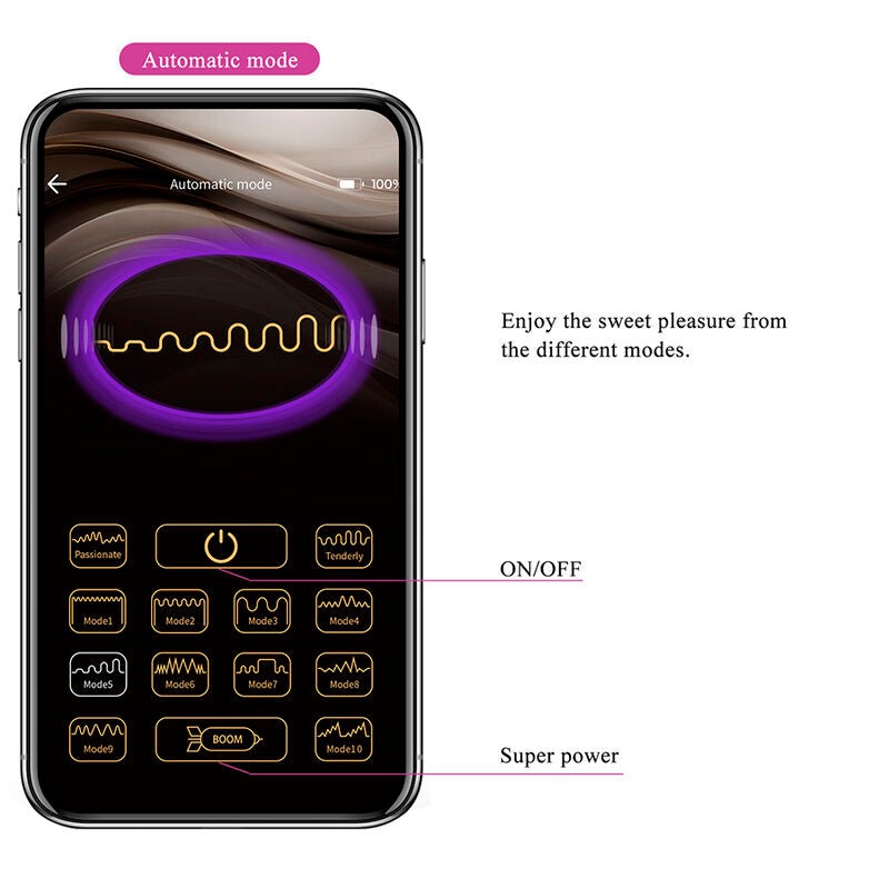 PRETTY LOVE - VIBRADOR DE OVO COM ACIONAMENTO POR APLICATIVO KLAY ROXO