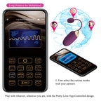 PRETTY LOVE - VIBRADOR DE OVO COM ACIONAMENTO POR APLICATIVO KLAY ROXO