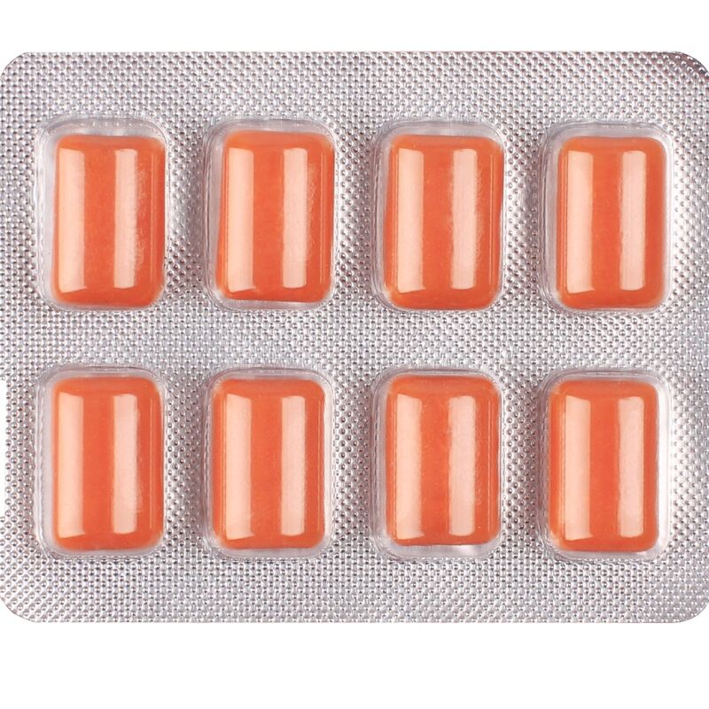 WUG Multivit - A goma de mascar funcional que fortalece suas defesas todos os dias. Cartela com 8 unidades.