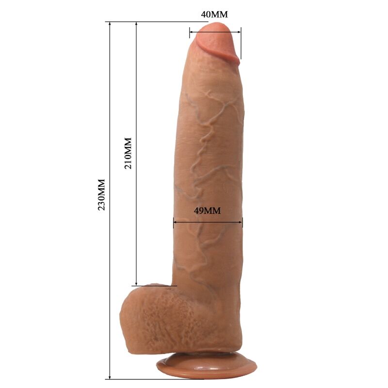 PRETTY LOVE - EVANDER DILDO FLEXÍVEL REALISTA COM VENTOSA 23 CM -Ø- 4.9 CM