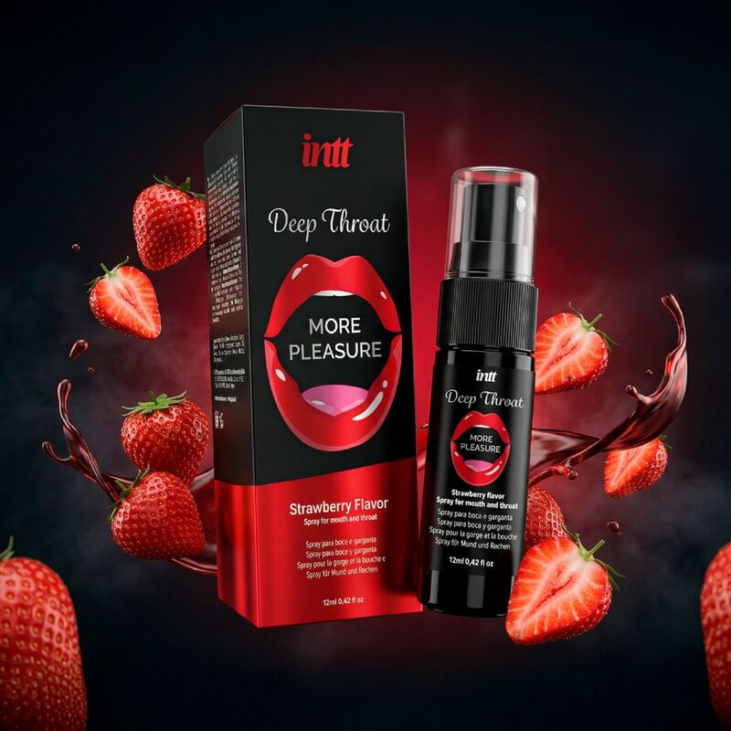INTT - SPRAY ORAL PARA GARGANTA PROFUNDA COM MAIS PRAZER SABOR MORANGO