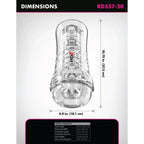 PDX ELITE - VIEWTUBE PLUS STROKER TRANSPARENTE COM ADERÊNCIA FÁCIL E VERSÁTIL 21 CM