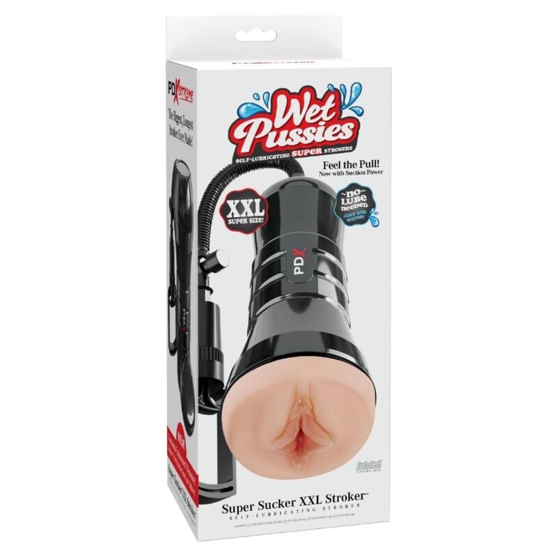 PDX EXTREME - WET PUSSIES SUPER SUCKER XXL LIGHT VAGINA STROKER COM SUCÇÃO 27,3 CM