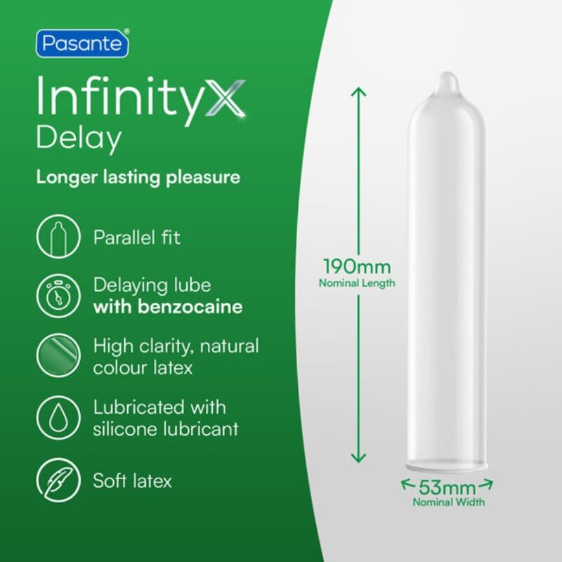 PASANTE - CAMISINHAS DELAY INFINITY - 12 UNIDADES