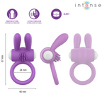 INTENSE - ANEL PENIANO VIBRATÓRIO HOPPS COM ESTIMULAÇÃO CLITÓRICA ROXO