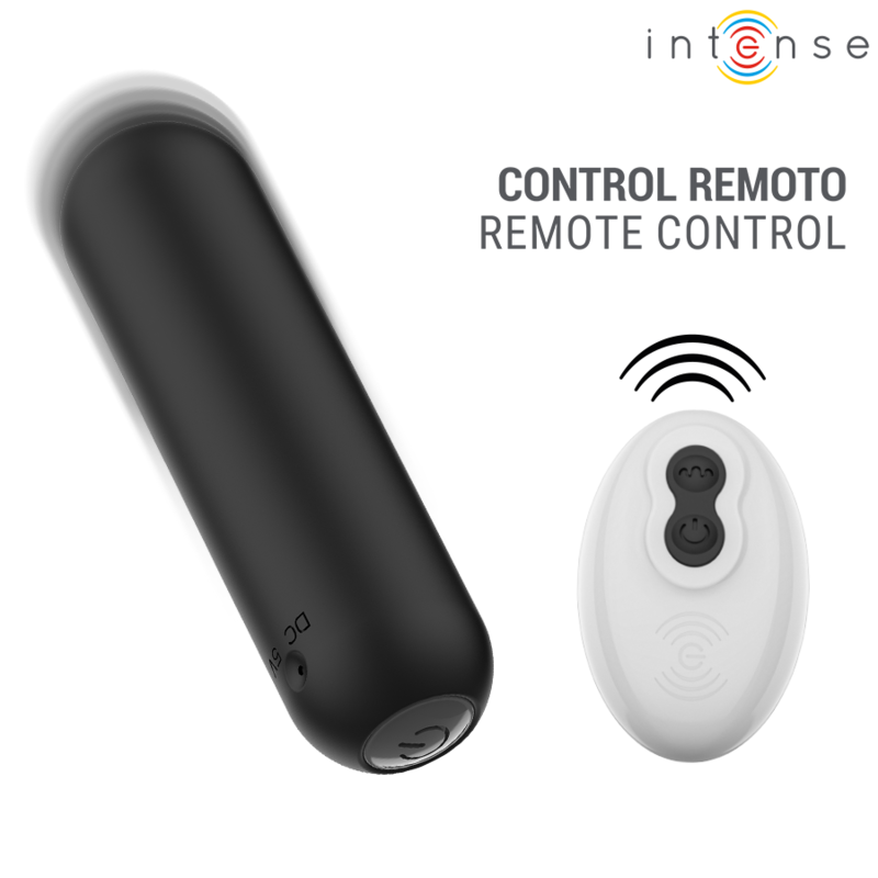 INTENSE - JUDY VIBRADOR BULLET RECARREGÁVEL COM CONTROLE REMOTO PRETO