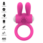 INTENSE - ANEL PENIANO VIBRATÓRIO HOPPS COM ESTIMULAÇÃO CLITÓRICA ROSA