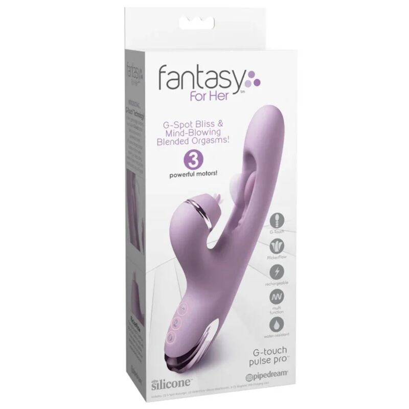 FANTASY FOR HER - G-TOUCH PULSE PRO VIBRADOR COELHO ROXO PARA PONTO G E CLITÓRIS