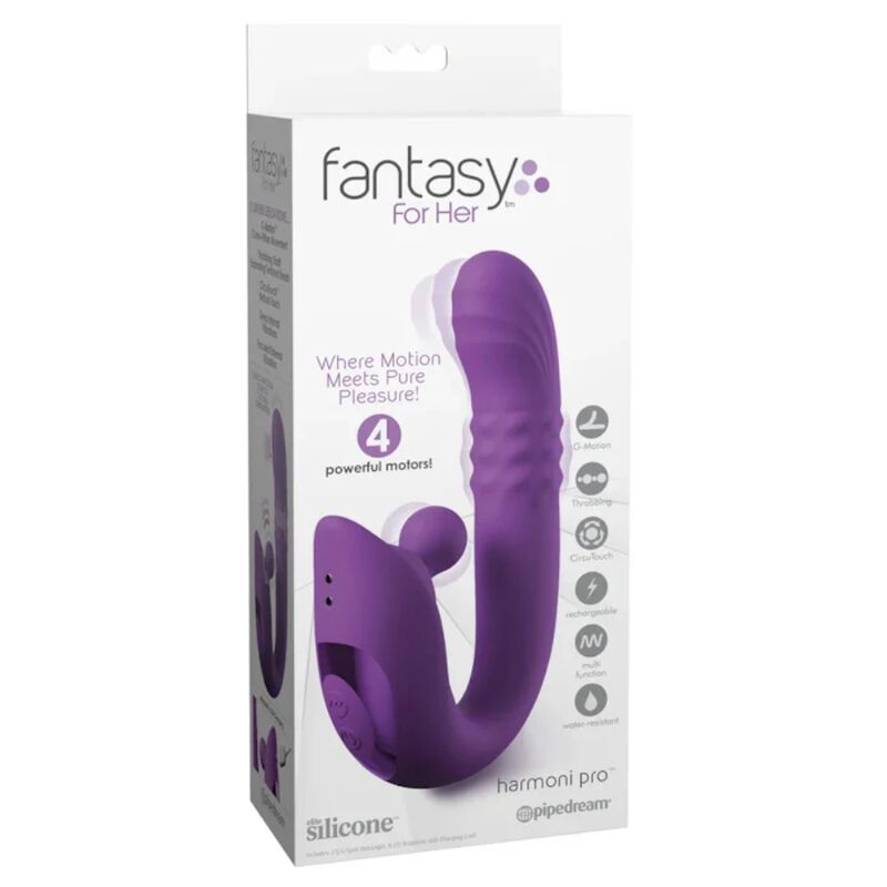 FANTASY FOR HER - HARMONI PRO VIBRADOR COELHO ROXO PARA PONTO G E CLITÓRIS