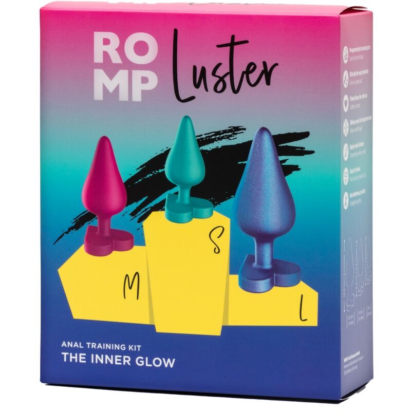 ROMP - KIT DE TREINAMENTO ANAL LUSTER P/M/G COM BASE EM FORMATO DE CORAÇÃO
