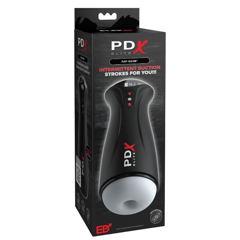 PDX ELITE - FAP-GASM CLEAR MASTURBADOR MASCULINO COM SUCÇÃO INTERMITENTE