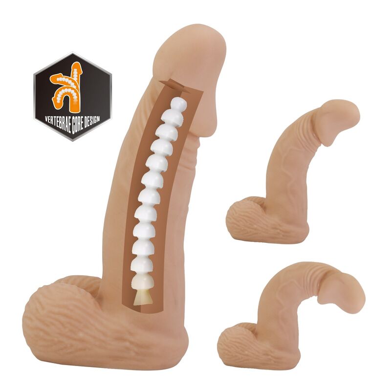 PRETTY LOVE - ARNÊS ZANE COM DILDO FLEXÍVEL 17 CM Ø 4,3 CM NATURAL