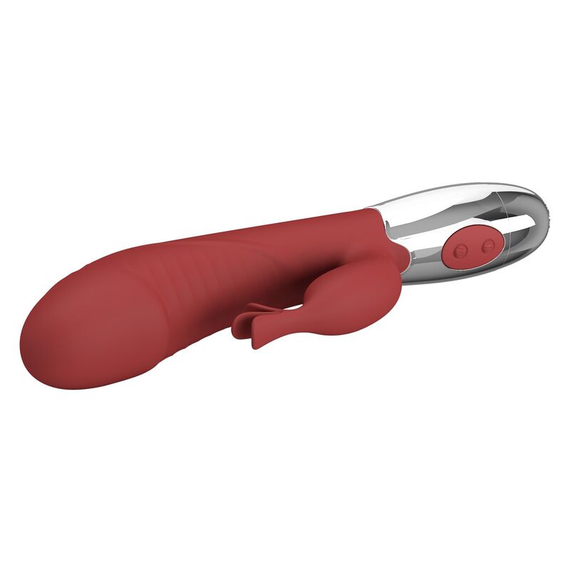 PRETTY LOVE - VIBRADOR COELHO DE JACARANDÁ 30 FUNÇÕES RECARREGÁVEL VIA USB VERMELHO