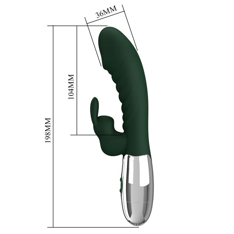 PRETTY LOVE - VIBRADOR COELHINHO NAUGHTY 30 FUNÇÕES RECARREGÁVEL VIA USB VERDE