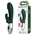 PRETTY LOVE - VIBRADOR COELHINHO NAUGHTY 30 FUNÇÕES RECARREGÁVEL VIA USB VERDE