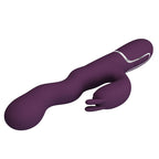 PRETTY LOVE - VIBRADOR LOURSEN RABBIT COM MOVIMENTO DE IMPULSO E 7 VIBRAÇÕES, RECARREGÁVEL VIA USB, ROXO