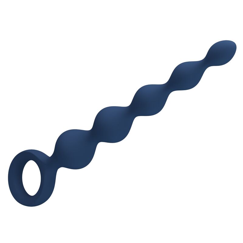 MR PLAY - BOLINHAS ANAL DE SILICONE AZUIS E PLUG ANAL 20,4 CM