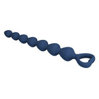 MR PLAY - BOLINHAS ANAL DE SILICONE AZUIS E PLUG ANAL 26,7 CM