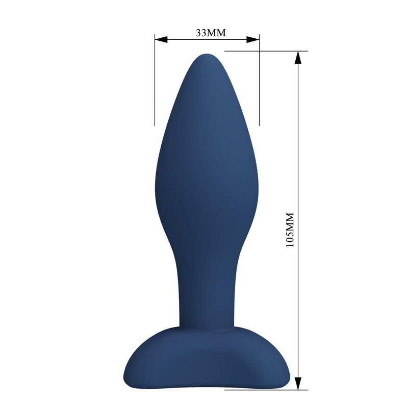 MR PLAY - PLUG ANAL DE SILICONE CÔNICO AZUL M